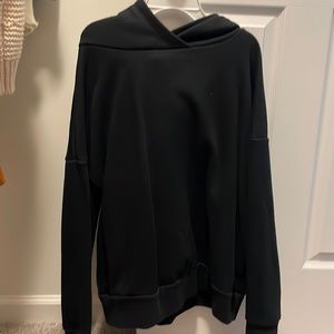 Plain Black Hooded Sweatshirt